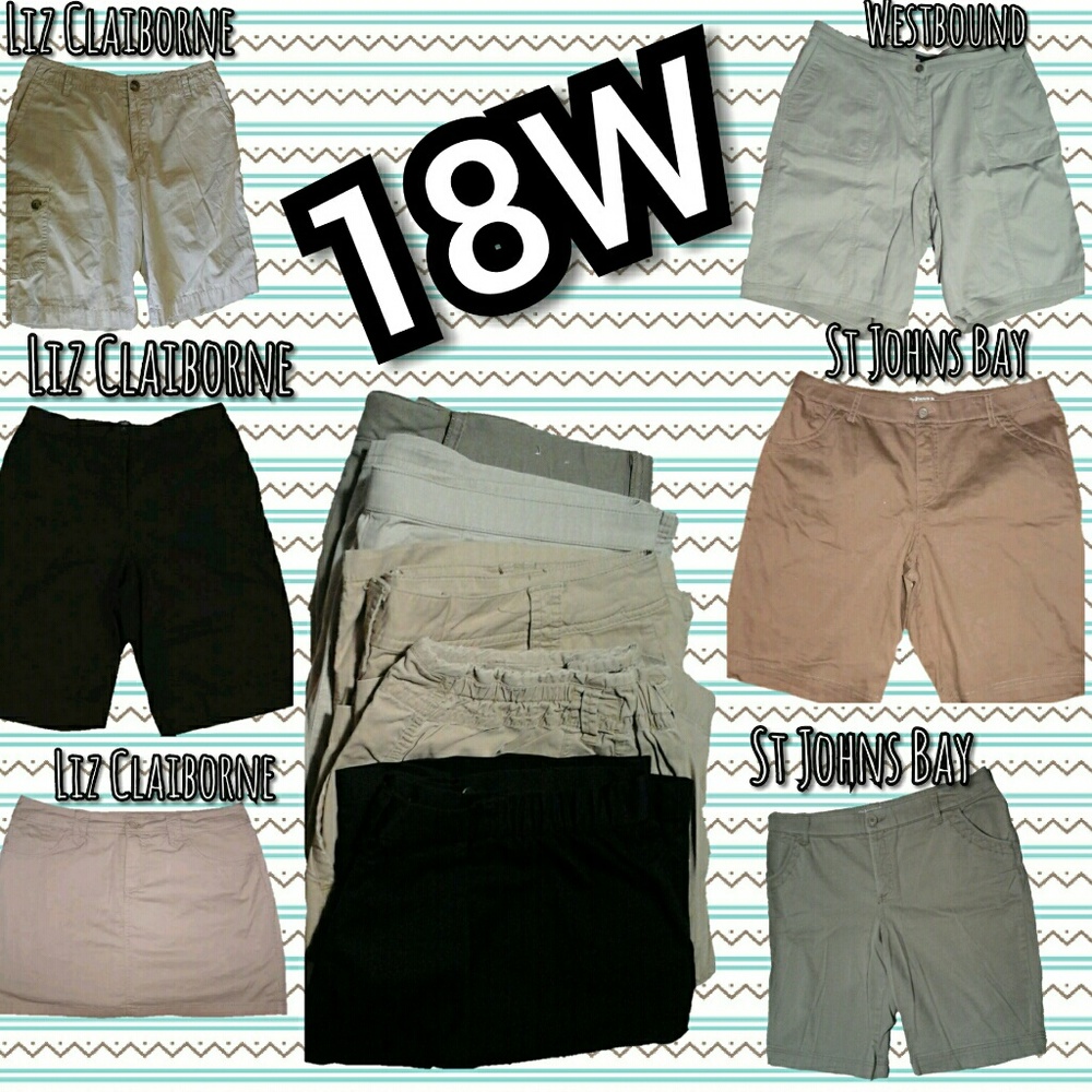 Lot of shorts Liz Claiborne St Johns Bay 18W